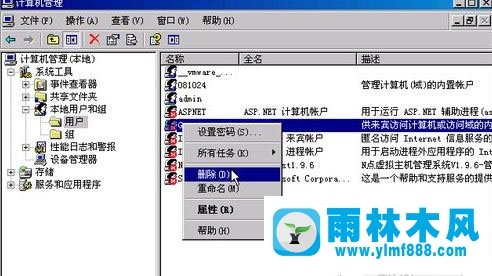 雨林木風(fēng)xp系統(tǒng)怎么刪除Guest用戶?