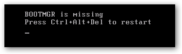 系統(tǒng)開(kāi)機(jī)黑屏提示“bootmgr is missing”的處理方法